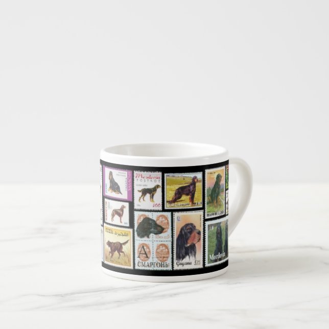Xícara De Espresso Gordon Setter World Stamps Espresso Mug (Frente Esquerda)