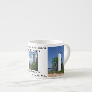 Xícara De Espresso Grand Island Harbor Range Lights espresso mug