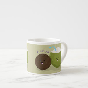 Xícara De Espresso Grátis feliz desenho animado de coconuts kawaii