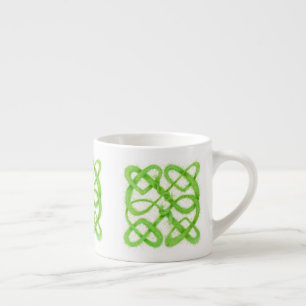 Xícara de Espresso GREEN CELTIC KNOT