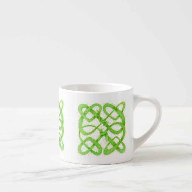 Xícara de Espresso GREEN CELTIC KNOT (Direita)