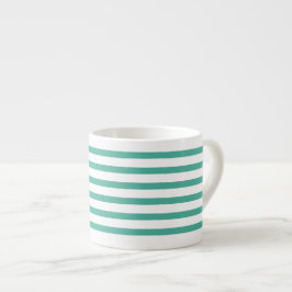 Xícara De Espresso green & white stripes