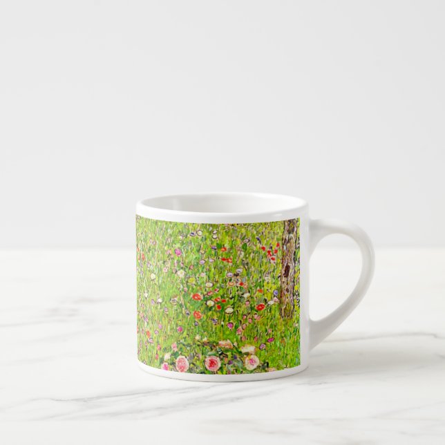 Xícara De Espresso Gustav Klimt Orchard com Rosas (Direita)