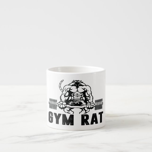 Xícara De Espresso Gym Rat (Frente)
