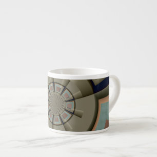 Xícara De Espresso Harmonia de Cores Abstratas Modernas Arte Gráfica