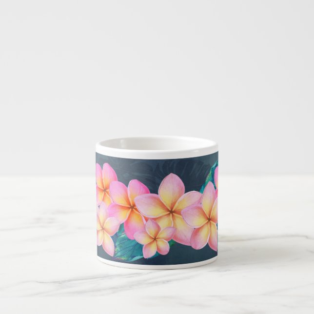 Xícara De Espresso Hawaiian Sunrise Plumeria Espresso Mug (Frente)
