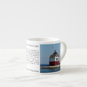 Xícara De Espresso História do Farol da Ilha Round