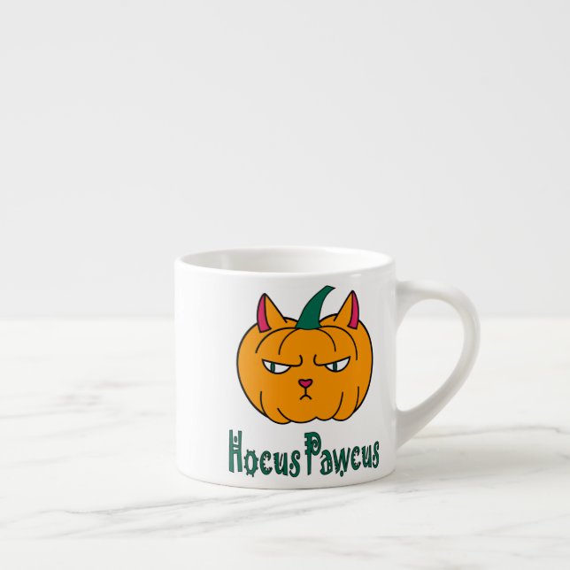 Xícara De Espresso Hocus pawcus Halloween abóbora gengibre magia (Direita)