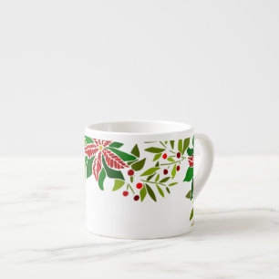 Xícara De Espresso Holiday Poinsettia