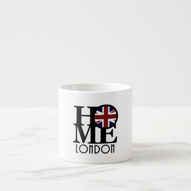 Xícara De Espresso HOME London (bandeira do Reino Unido) (Frente)