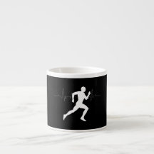 Homem Runners Silhouette HeartBeat Line