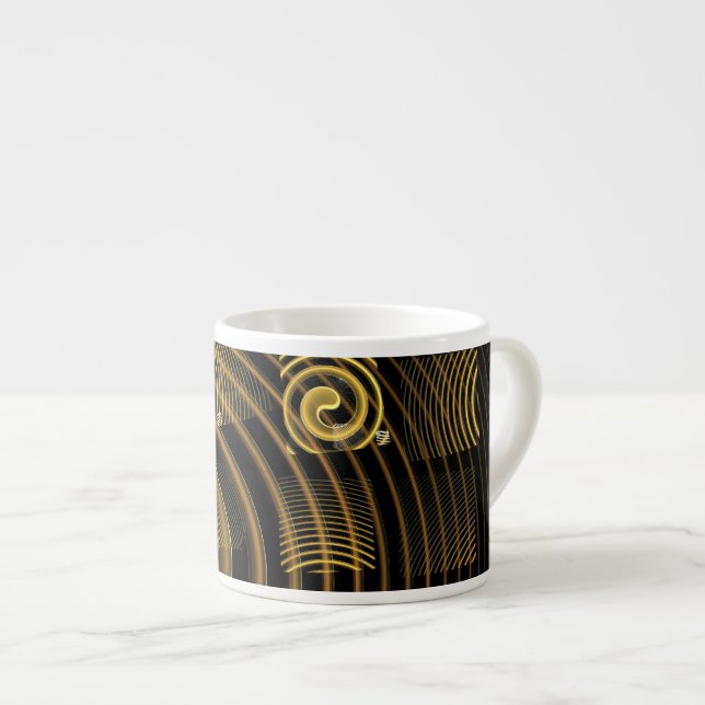Xícara De Espresso Hypnosis Abstrato Art Espresso Mug (Frente Esquerda)