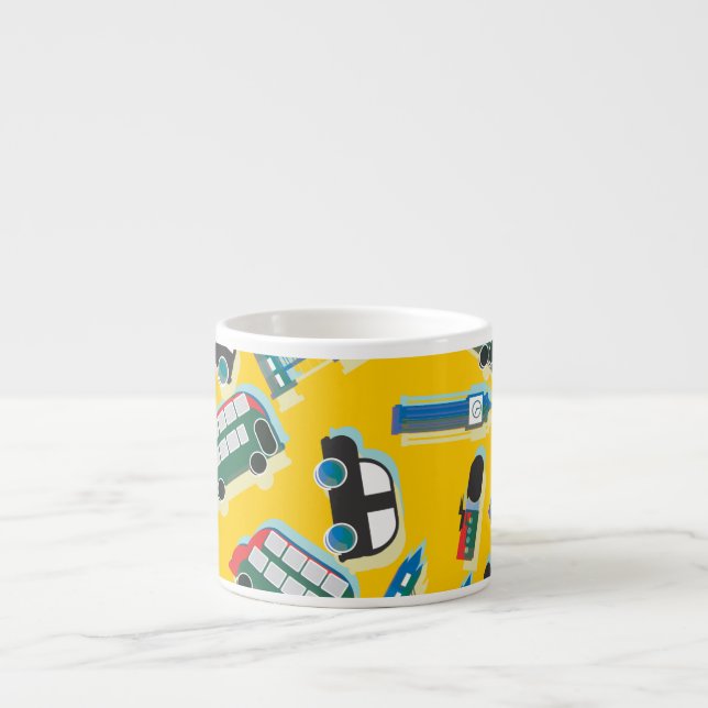 Xícara De Espresso Ícones de Londres (Frente)