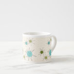 Xícara De Espresso Iconic Atomic Starbursts Espresso Mug<br><div class="desc">Este padrão Icônico de Starbursts Atômicos Espresso Mug apresenta rajadas atômicas icônicas. Isso mesmo! A antiga escola, um fundo colorido creme com manchas de ouro é o pano de fundo perfeito para a vibrante tartaruga, aipo de salga, e círculos verdes cor de pera de cozinha. As manchas de cor são...</div>