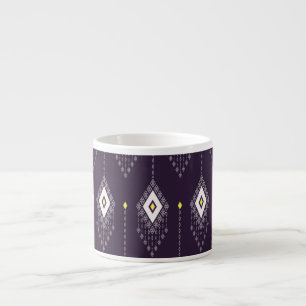 Xícara De Espresso Ikat Chandelier Pattern: Vintage Textile Design