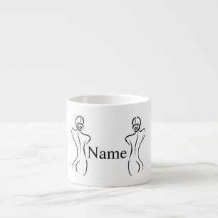 Xícara De Espresso Ilustração de Arte Feminina Thunder_Cove