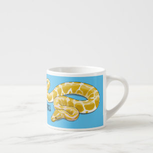 Xícara De Espresso Ilustração de cobra de pitão birmanês