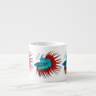Xícara De Espresso Ilustração de desenho animado de betta-rabo-cruzad