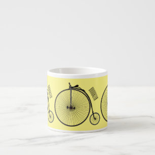 Xícara De Espresso Ilustração de desenho animado de bicicleta de alta