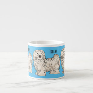 Xícara De Espresso Ilustração de desenho animado de cão Havanês