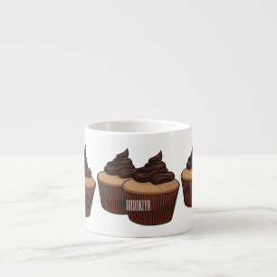 Xícara De Espresso ilustração de desenho animado de cupcake