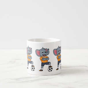 Xícara De Espresso Ilustração de desenho animado de jogador de futebo