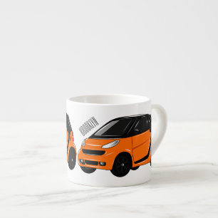 Xícara De Espresso Ilustração de desenho animado de microcarro