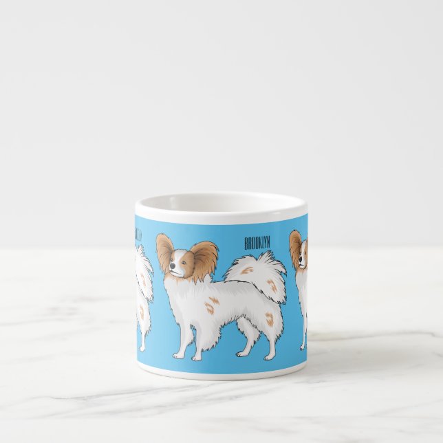 Xícara De Espresso Ilustração de desenho animado de Papillon (Frente)