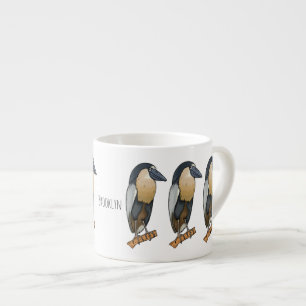 Xícara De Espresso Ilustração de desenho animado de pássaros de bico-