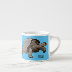 Xícara De Espresso Ilustração de desenho animado de tartaruga de Galá