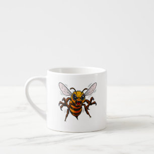 Xícara De Espresso Ilustração de desenho animado de vespa agressiva