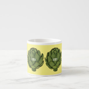 Xícara De Espresso Ilustração de desenho animado do Artichoke