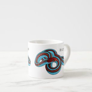 Xícara De Espresso Ilustração de desenho animado do cobra de garter d