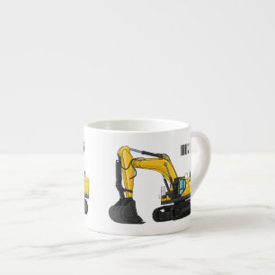 Xícara De Espresso Ilustração de desenho animado do crawler escavator