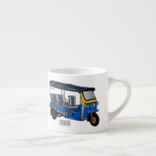 Xícara De Espresso Ilustração de desenho animado Tuk tuk