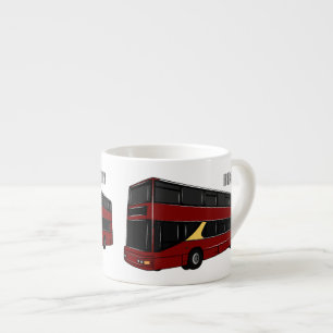 Xícara De Espresso Ilustração de desenho de barramento de dois andare