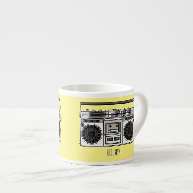 Xícara De Espresso Ilustração de desenho de rádio (Frente Esquerda)