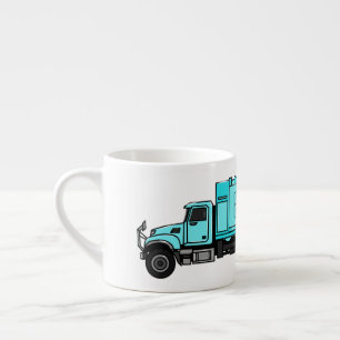 Xícara De Espresso Ilustração de desenho do caminhão de lixo