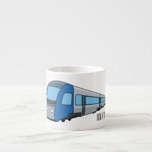 Xícara De Espresso Ilustração de desenho do comboio elétrico