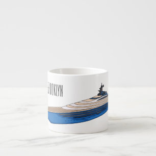 Xícara De Espresso Ilustração de desenho em Yacht
