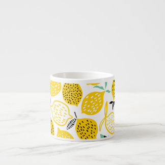 Xícara De Espresso Ilustração de Design de Lemon Summer Vintage