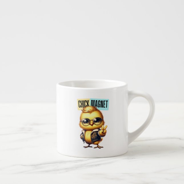 Xícara De Espresso Ímã de Frango Fofo Festa da Páscoa Engraçado (Direita)