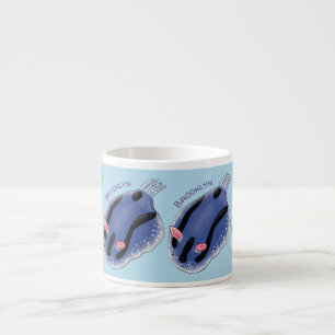 Xícara De Espresso Imagem de desenho animado azul-nudibranch bonito