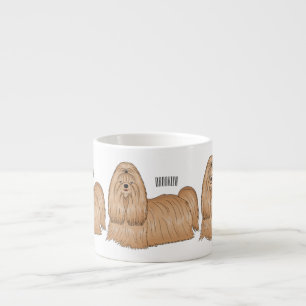 Xícara De Espresso Imagem de desenho animado de cabelos longos Shih t