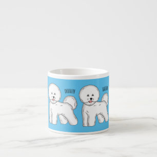 Xícara De Espresso Imagem de desenho animado de cachorro de frise de 