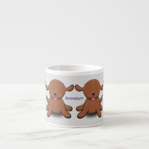 Xícara De Espresso Imagem de desenho animado de cachorro feliz e boni