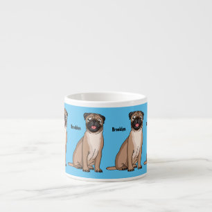 Xícara De Espresso Imagem de desenho animado de cachorro feliz e engr