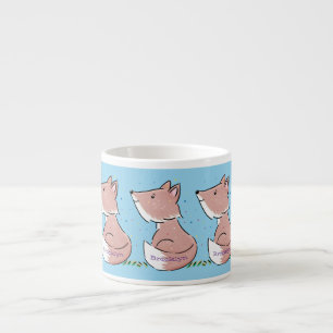 Xícara De Espresso Imagem de desenho animado de raposas de bebês