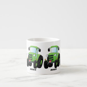 Xícara De Espresso Imagem de desenho animado de trator fazenda verde-