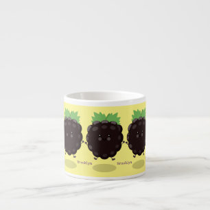Xícara De Espresso Imagem de desenho animado roxo de amora doce e fel